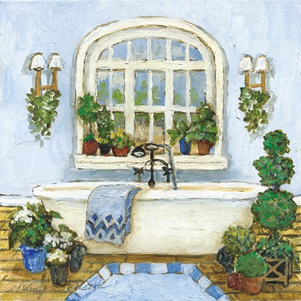 Framed Pampered Bath II Print