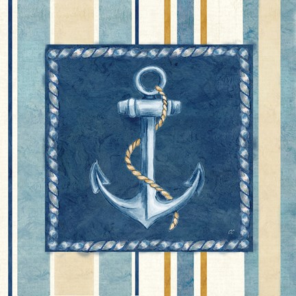 Framed Nautical Stripe III Print