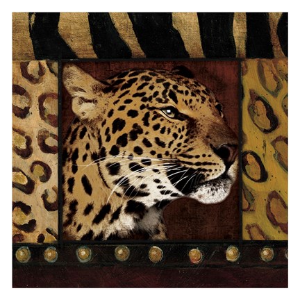 Framed Leopard with Wild Border Print