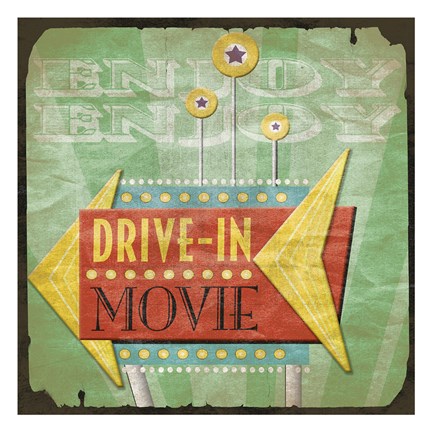 Framed Drive In Print