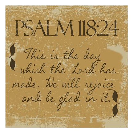 Framed Psalms 118-24 Gold Print