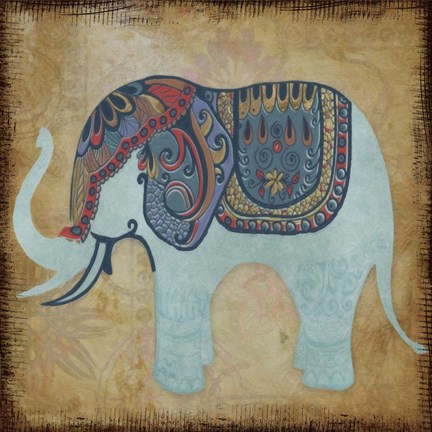 Framed Elegant Pachyderm 2 Print