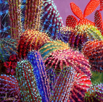 Framed Barrel Cactus 4 Print