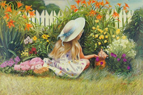 Framed In Mother&#39;s Garden Print