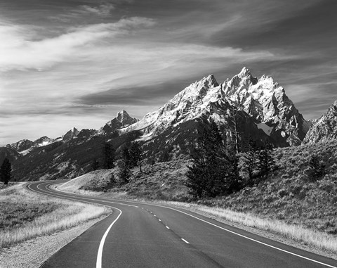 Framed Teton Park Road and Teton Range, Grand Teton National Park, Wyoming Print