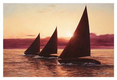 Framed Evening Sails Print