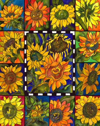 Framed Sunflower Mania Print