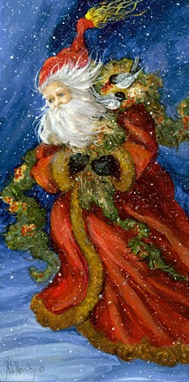 Framed Old World Santa Print