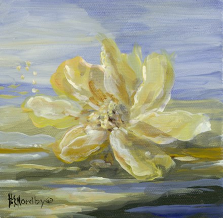 Framed Water Lillies 1 Print