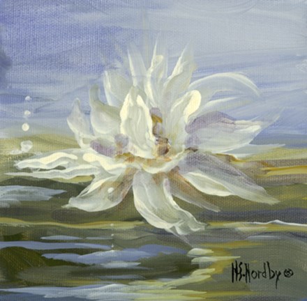 Framed Water Lillies 3 Print