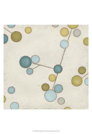 Framed Molecular Blossoms I Print