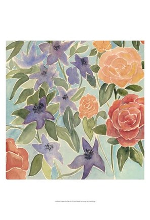 Framed Flowers for Lilly III Print