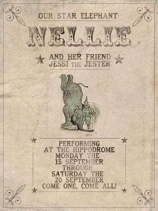 Framed Vintage Circus II Print