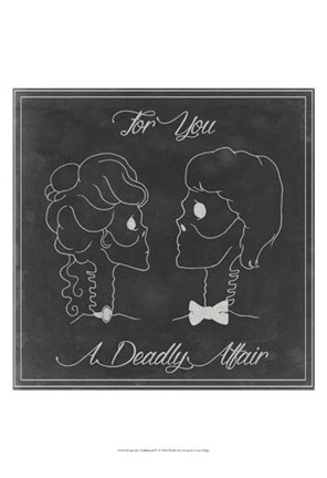 Framed Spooky Chalkboard IV Print