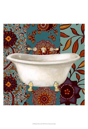 Framed Spice Bathroom II Print