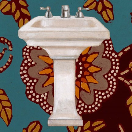 Framed Spice Bathroom III Print