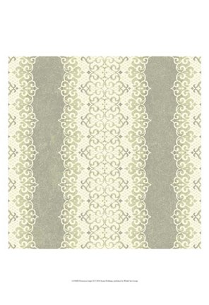 Framed Downton Stripe II Print