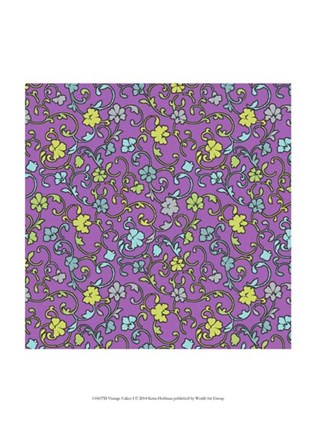 Framed Vintage Calico I Print