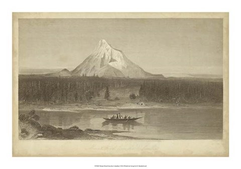 Framed Mount Hood from Columbia Print