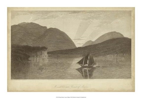 Framed Mount Desert, Coast of Maine Print