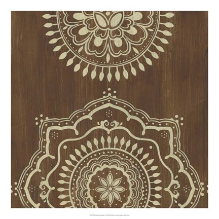 Framed Weathered Mandala I Print