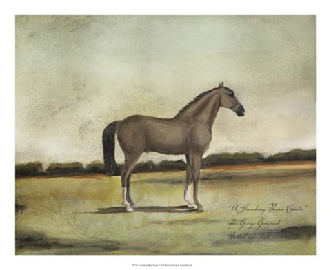 Framed Strawberry Roan Hunter Print