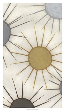 Framed Starburst Triptych III Print