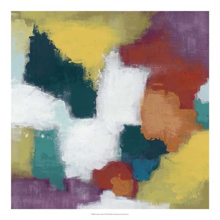 Framed Color Cascade I Print