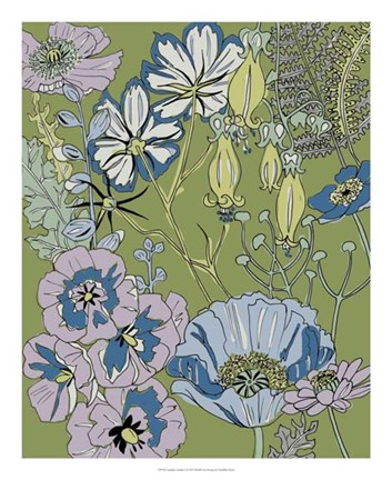 Framed Graphic Garden I Print