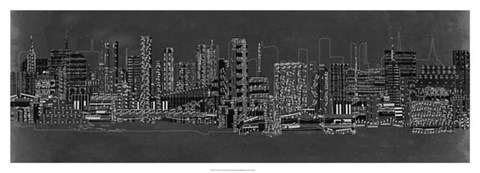 Framed City Sounds at Night Print