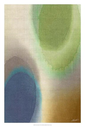 Framed Overtone Blue II Print