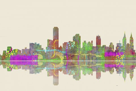 Framed Adelaide SA Skyline 2 Print