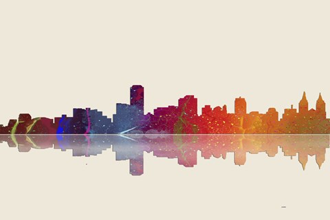 Framed Adelaide SA Skyline 3 Print