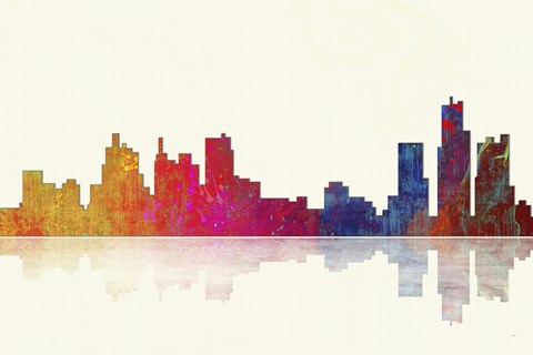 Framed Boston Massachusetts Skyline 1 Print