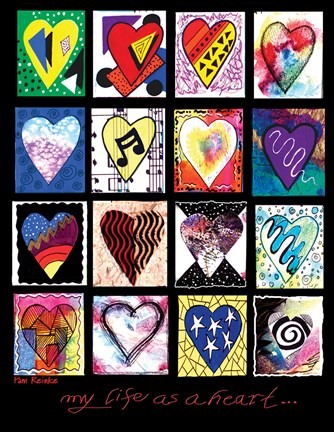 Framed My Life Heart Print