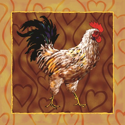 Framed Rooster 2 Print