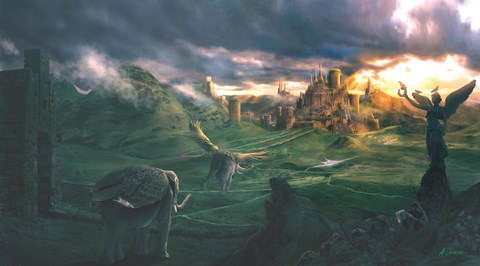 Framed Castle Highlands Print