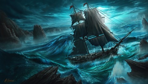 Framed Dangerous Seas Print