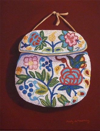 Framed Beaded Pouch Print