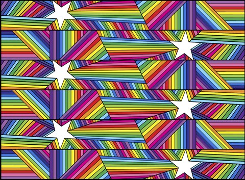 Framed Stars Stripes B Print