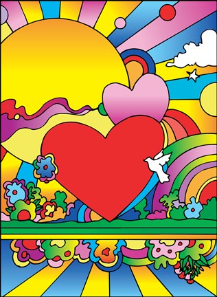 Framed Cosmic Heart Landscape Print