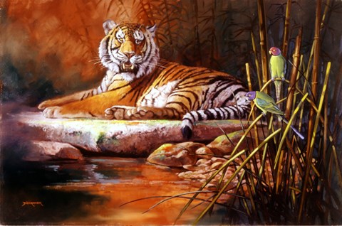 Framed Golden Raja Print