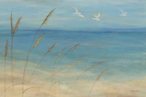 Framed Seagrass Seagulls Print