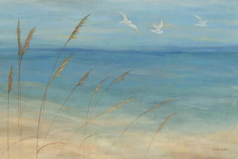 Framed Seagrass Seagulls Print