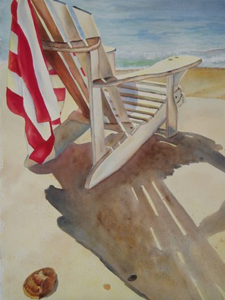 Framed Beach Chair Print