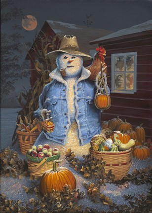 Framed Autumn Gathering Print