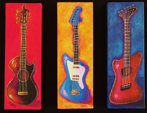 Framed Three Guitars Print
