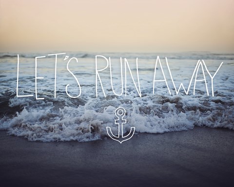 Framed Let&#39;s Run Away (Arcadia Beach) Print