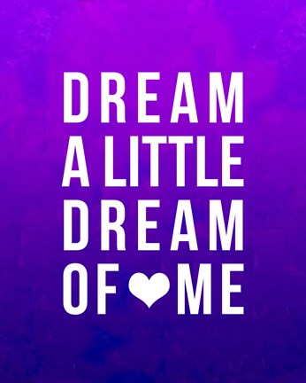 Framed Dream Purple Art Print