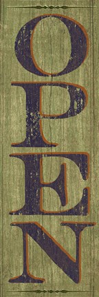 Framed Open Sign 1 Print
